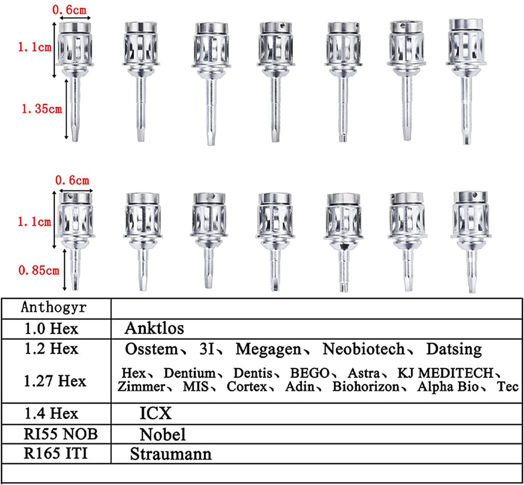 Implant Repair Tool Kit Torque Wrench System with 12pcs Screwdrivers
