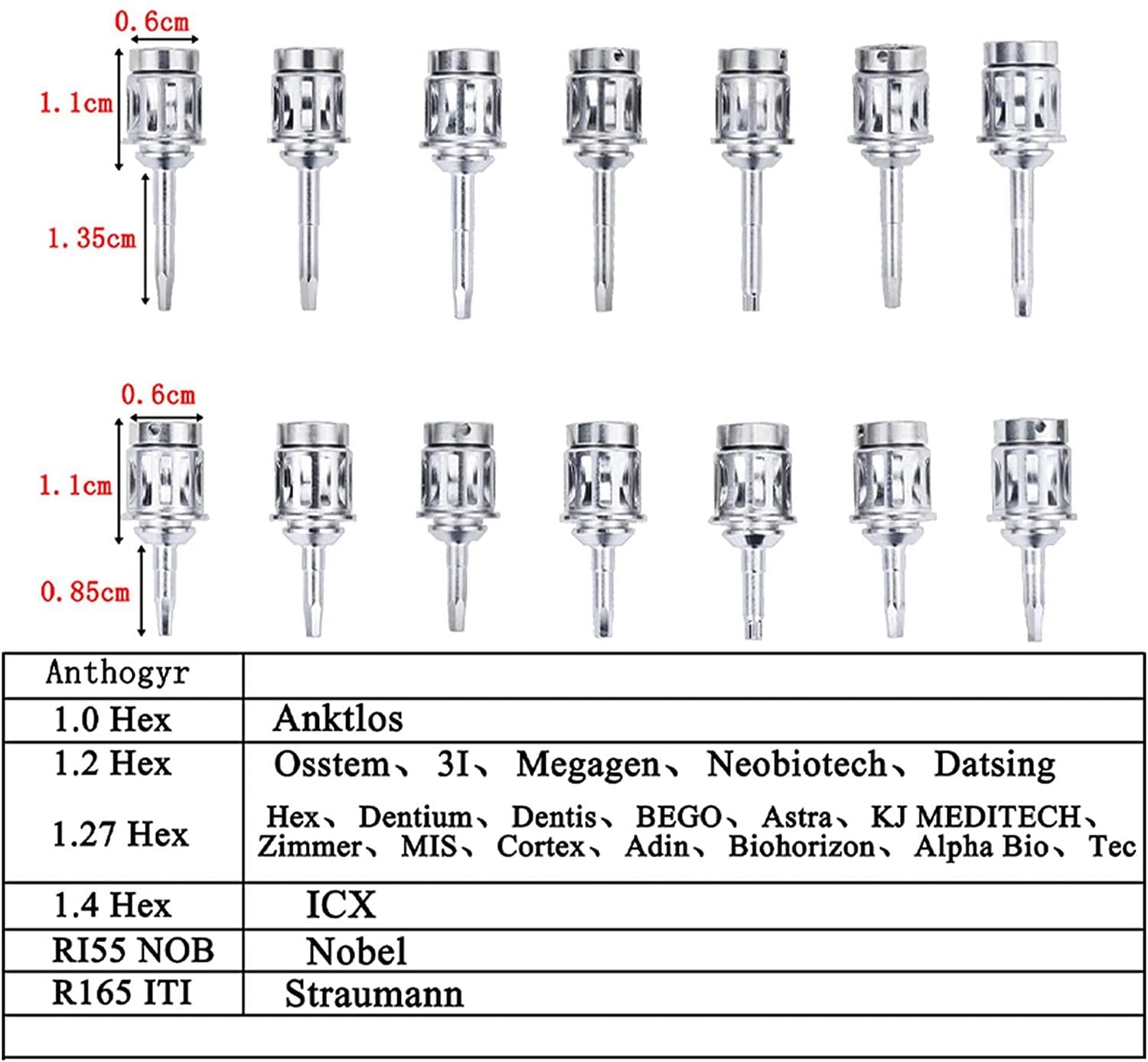 Implant Repair Tool Kit Torque Wrench System with 12pcs Screwdrivers