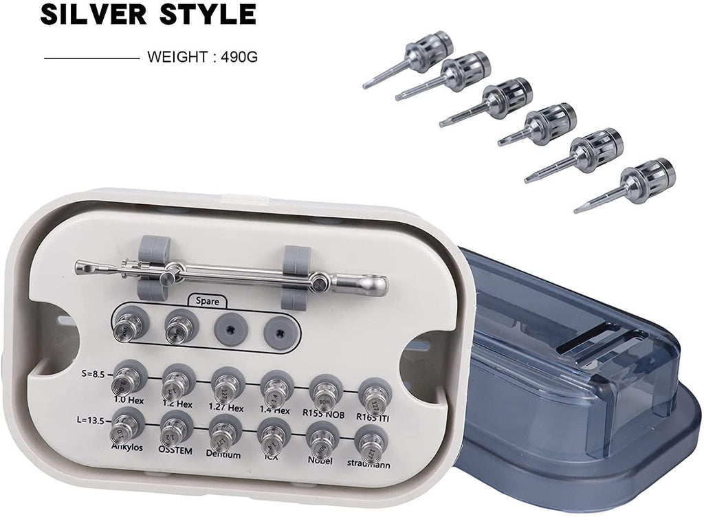 Implant Repair Tool Kit Torque Wrench System with 12pcs Screwdrivers