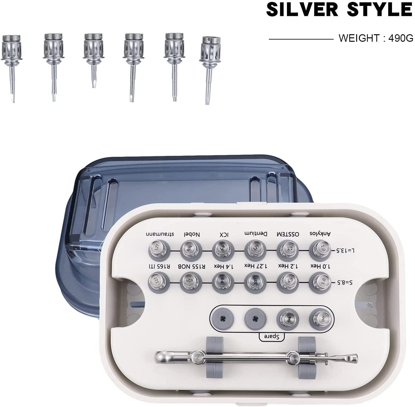 Implant Repair Tool Kit Torque Wrench System with 12pcs Screwdrivers