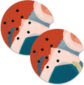 Nipichsha Car Cup Holder Coasters, Car Coasters for Cup Holders, 2 Pack Anti Slip Insert Coasters, Rubber Car Cup Mat with A Finger Notch, Cute Car Interior Accessories for Women Men (Morandi Art)