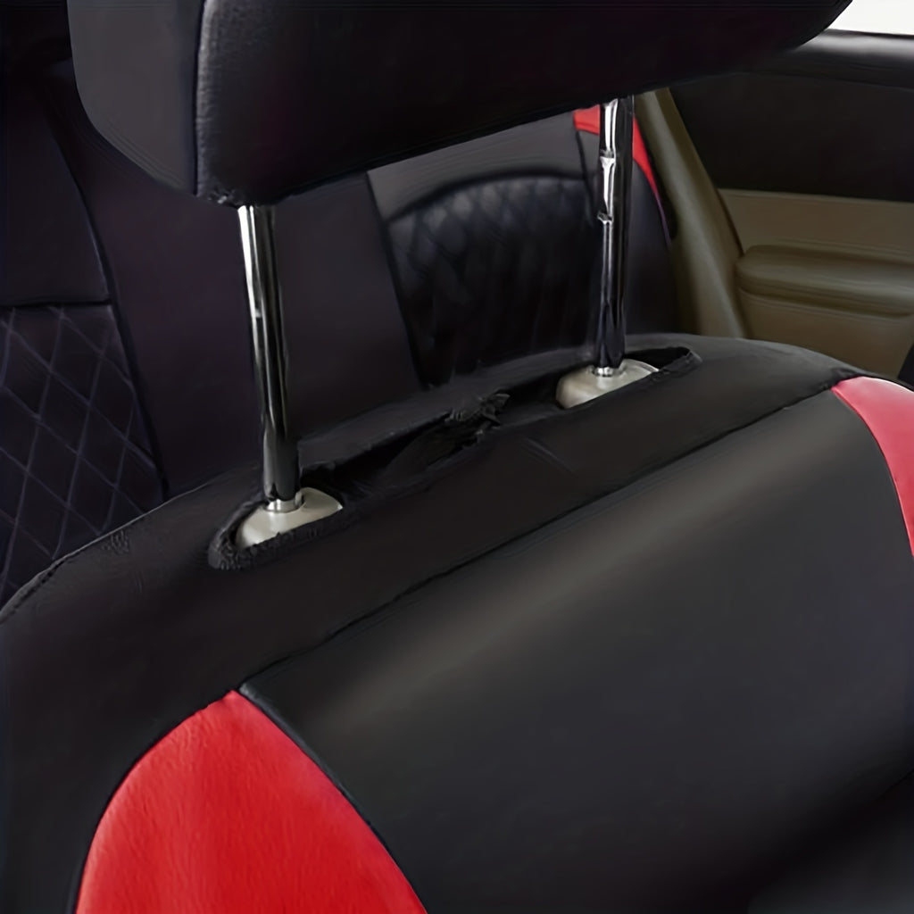 Upgrade Your Car Seats With Our Deluxe Quilted Faux Leather 5-Seat Cover - Universal Fit!