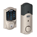 Camelot Satin Nickel Connect Smart Door Lock with Alarm