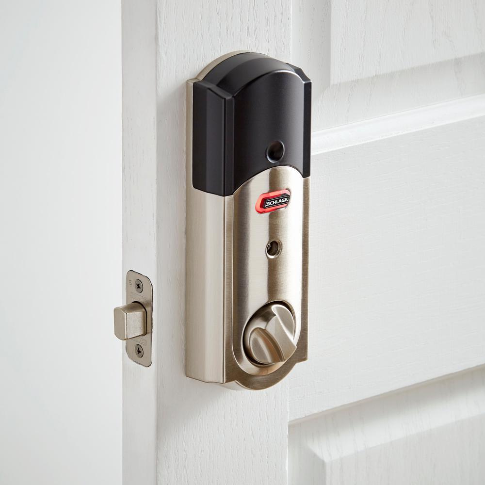 Camelot Satin Nickel Connect Smart Door Lock with Alarm