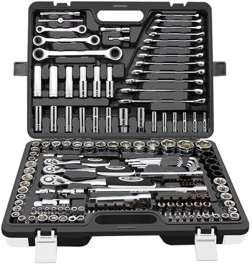 PENFU Wrench 150 Pieces Drive Socket Set Ratchet Wrench Combination Tools Auto Repair Tool Kit for Car Repair/Home Maintenance Hand Repair Tool