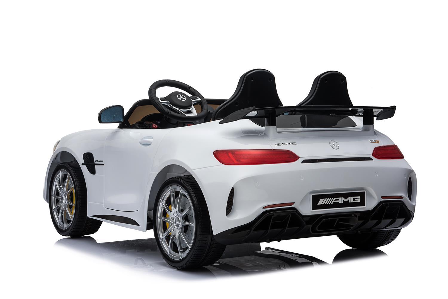 Mercedes Benz GTR White Licensed Dual Motor 12V Kids Ride-On Car Remote Control