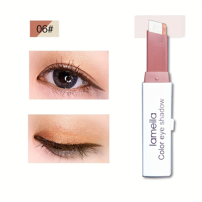 Lazy Eyeshadow Two Tone Gradient Eyeshadow Stick Waterproof Long Lasting Eye Makeup For Daily