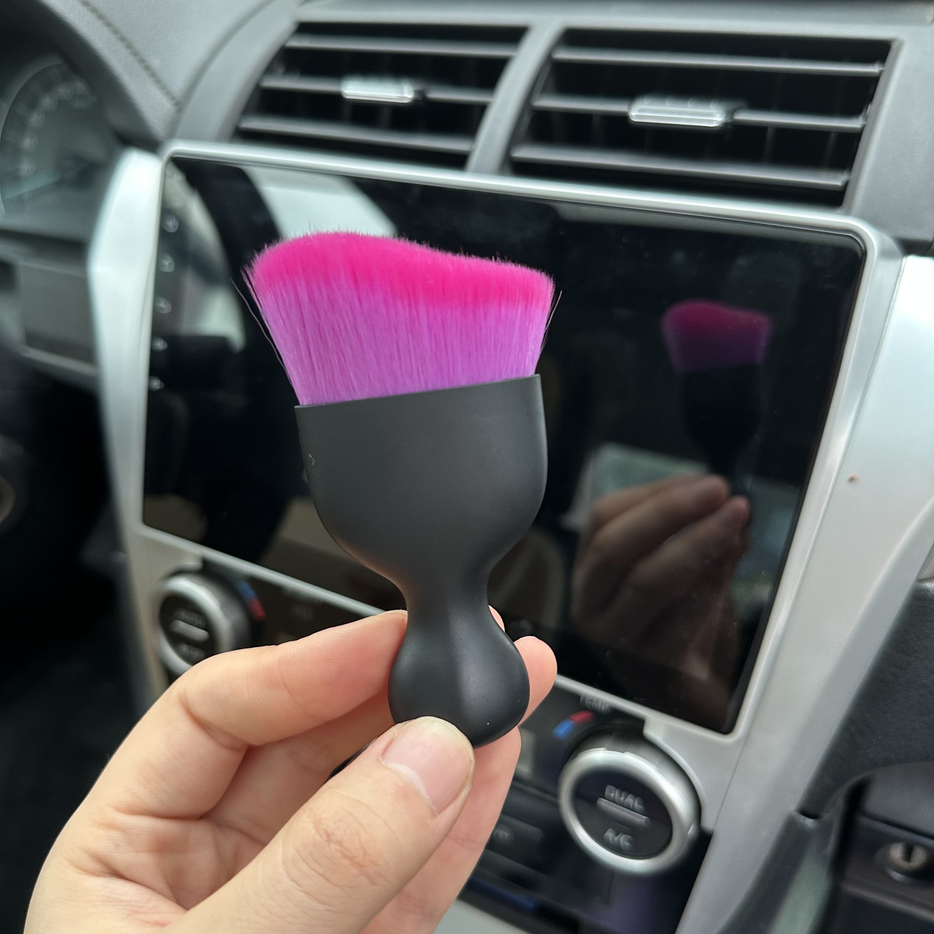 Car Interior Detail Brush Cleaning Maintenance Car Brush Air Conditioner Air Vent Dust Soft Bristle Brush Car Cleaning Care Brush