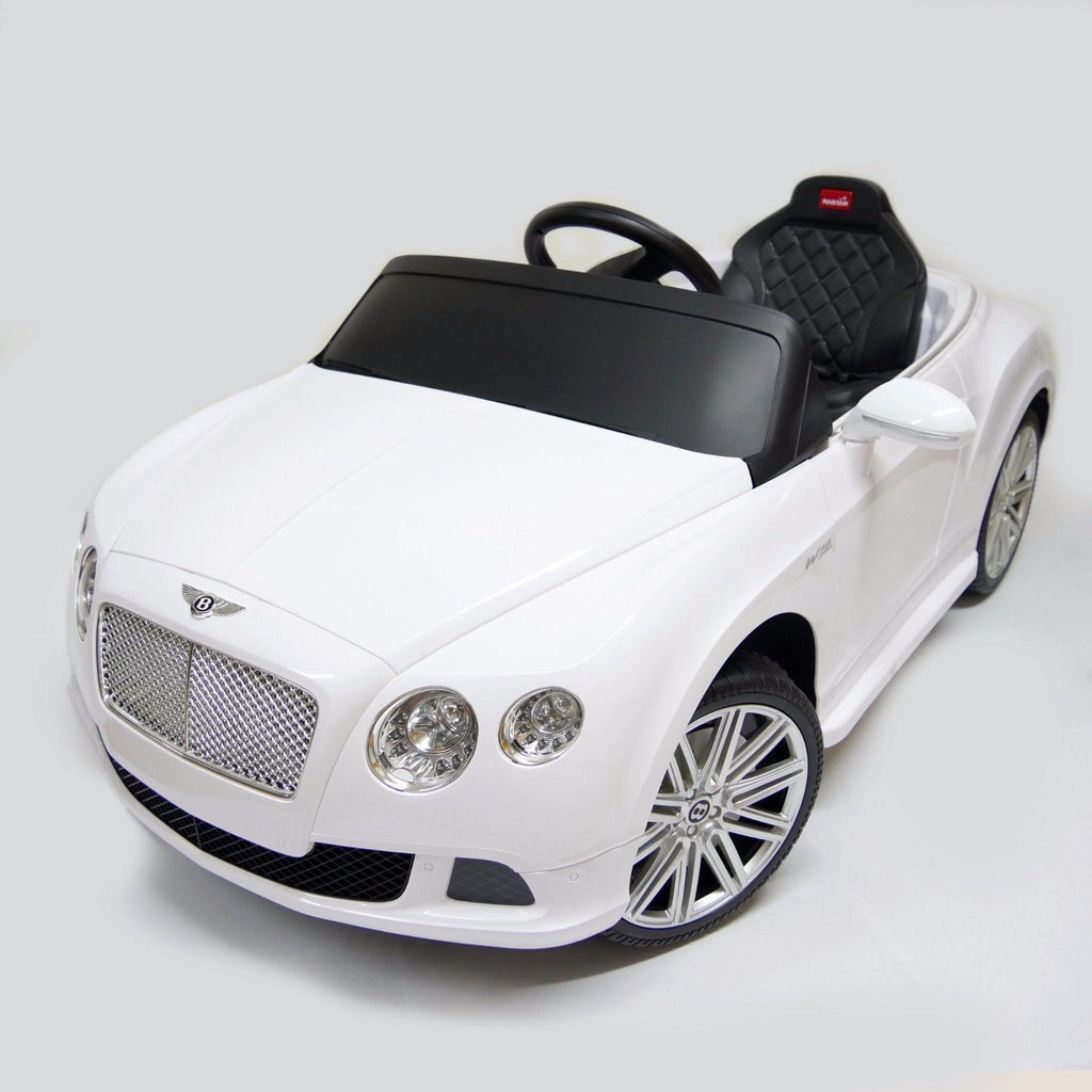Electric Car Bentley GTC 12V power Ride On For kids Remote Control Horn Front Lights - White
