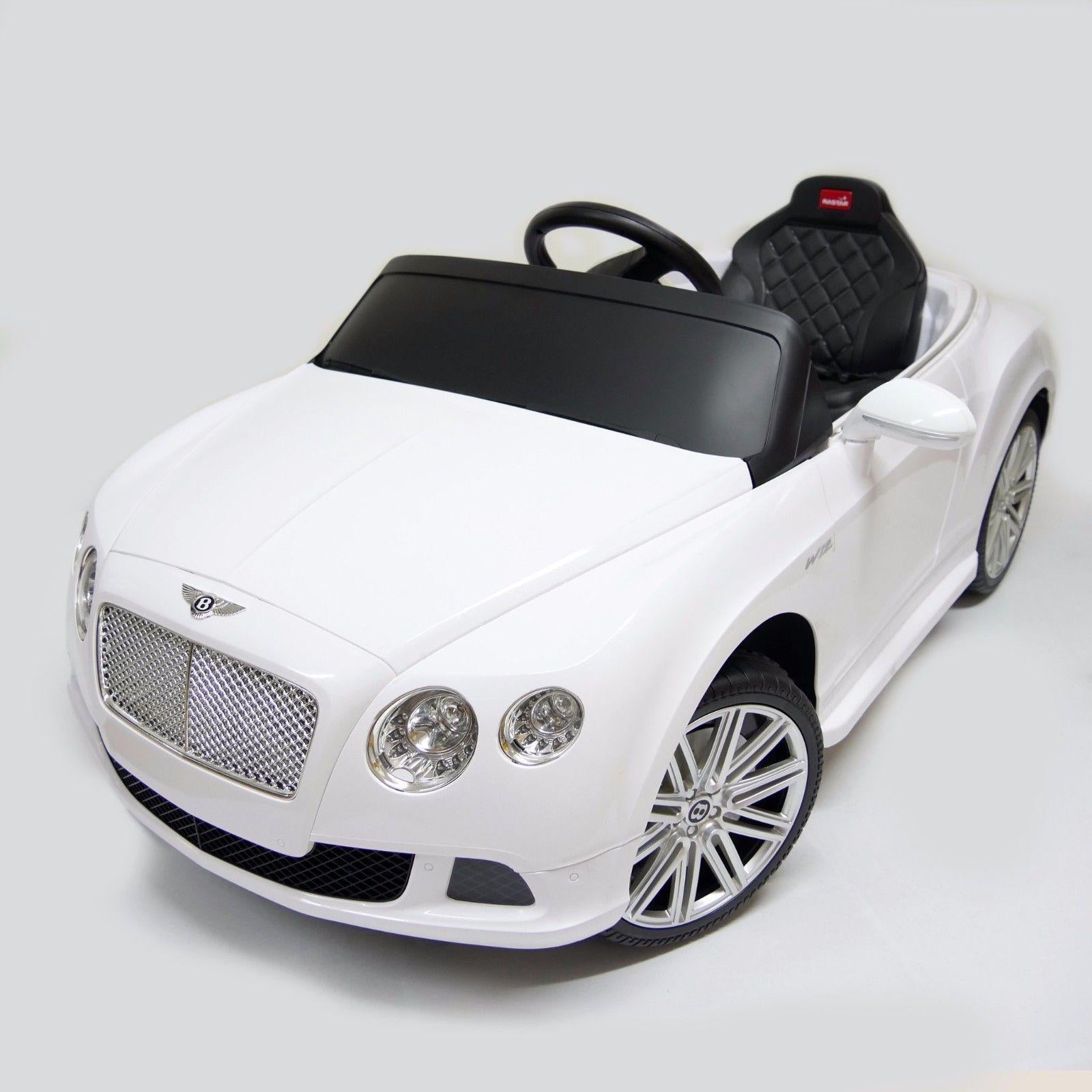 Electric Car Bentley GTC 12V power Ride On For kids Remote Control Horn Front Lights - White