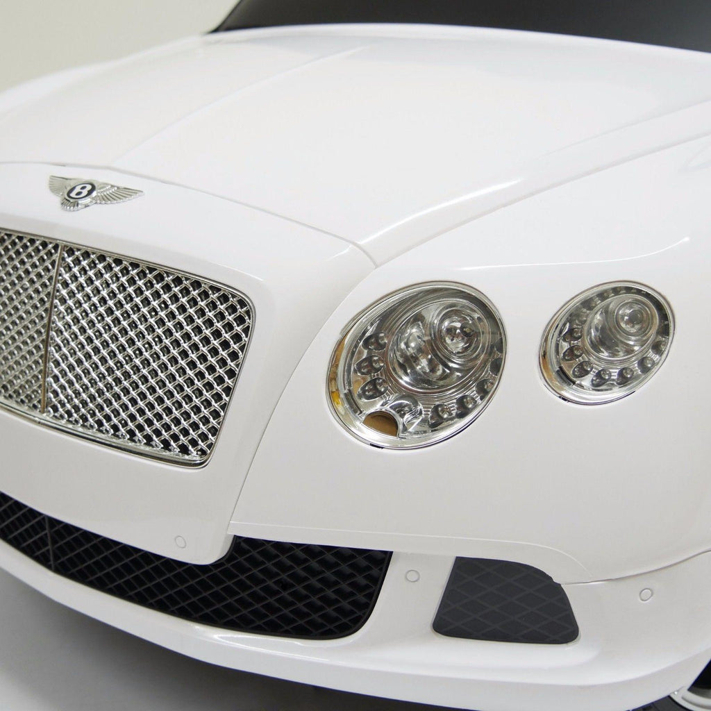 Electric Car Bentley GTC 12V power Ride On For kids Remote Control Horn Front Lights - White