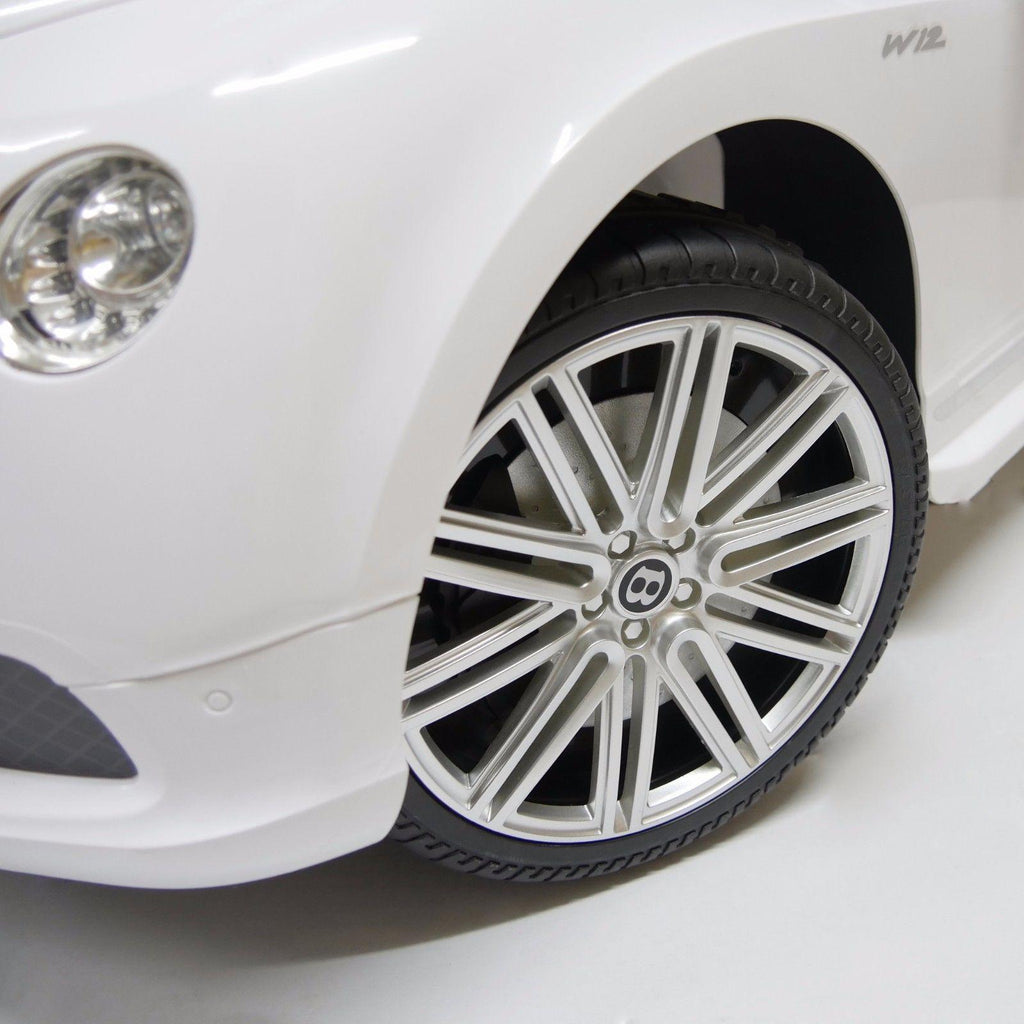 Electric Car Bentley GTC 12V power Ride On For kids Remote Control Horn Front Lights - White