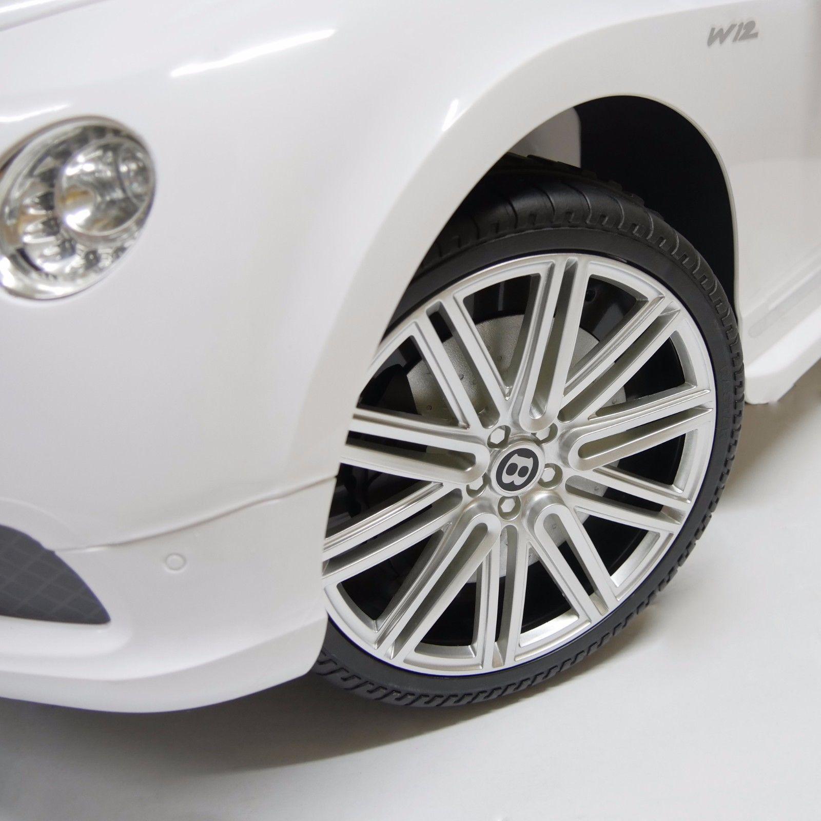 Electric Car Bentley GTC 12V power Ride On For kids Remote Control Horn Front Lights - White