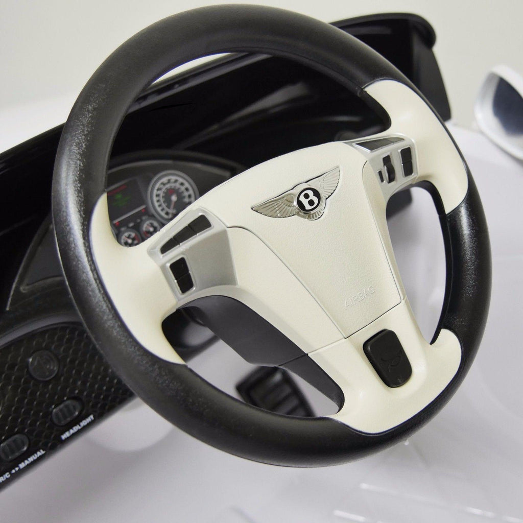 Electric Car Bentley GTC 12V power Ride On For kids Remote Control Horn Front Lights - White
