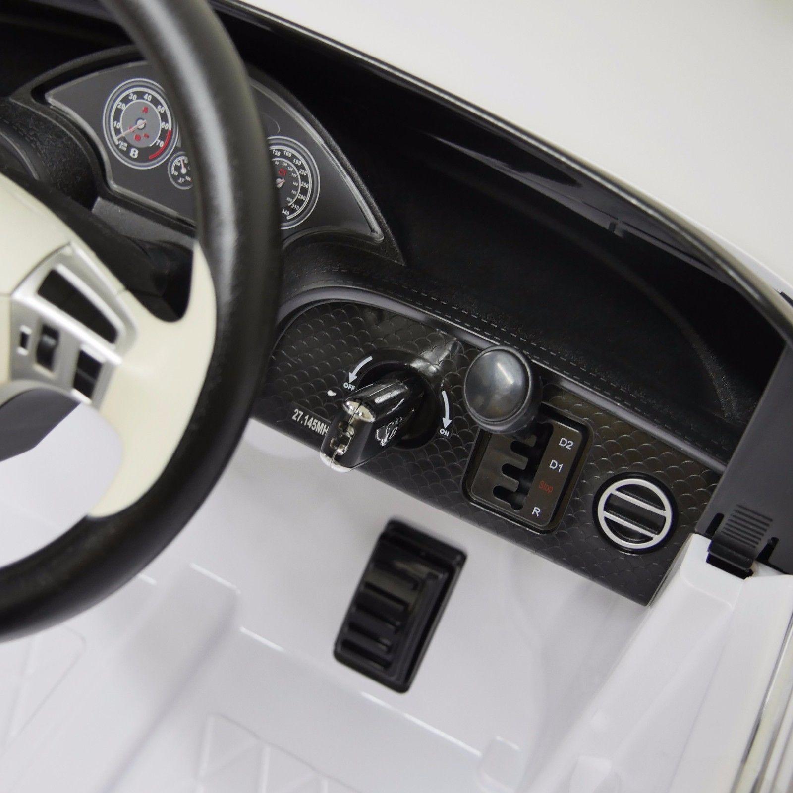 Electric Car Bentley GTC 12V power Ride On For kids Remote Control Horn Front Lights - White