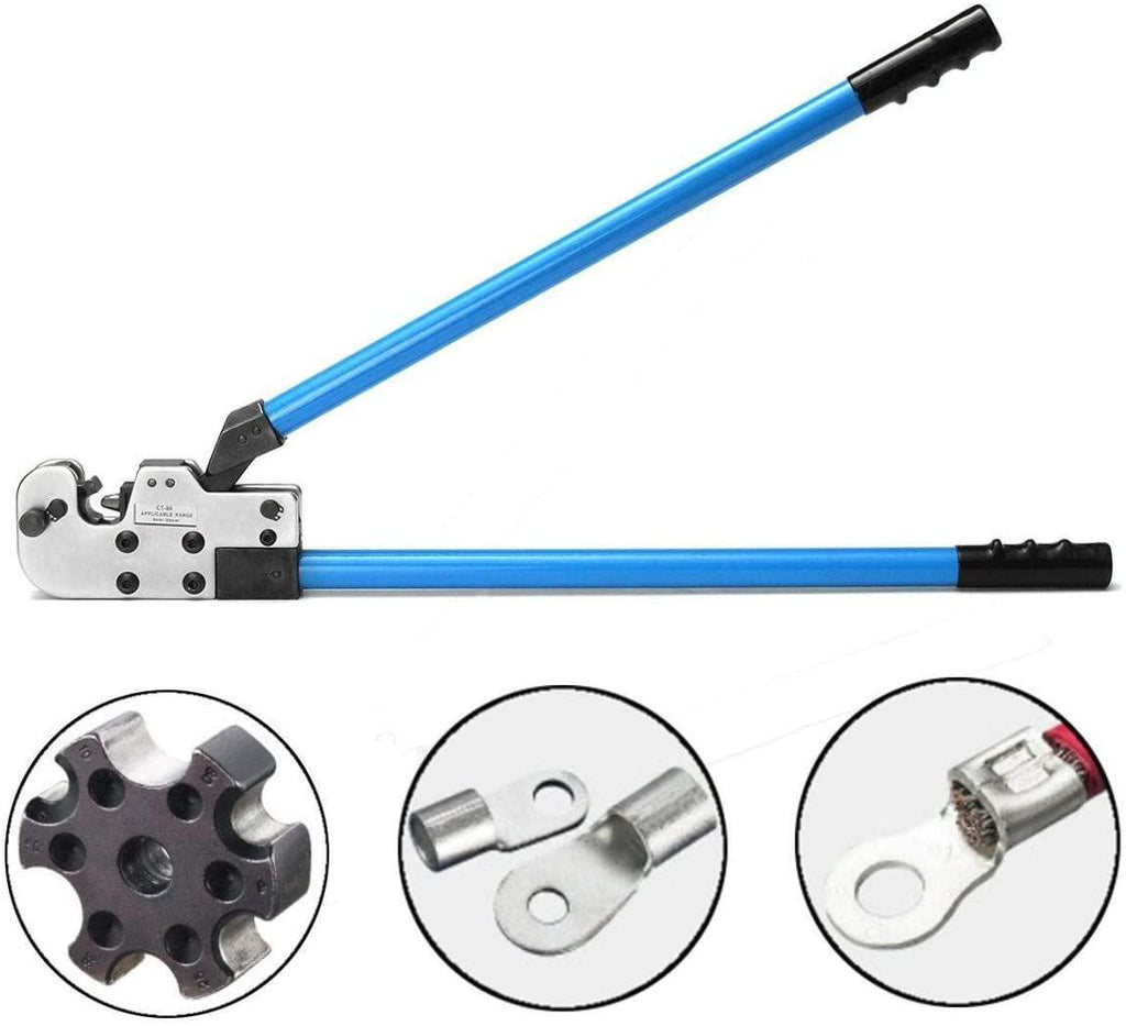 YH-KE Pliers Pliers Hand Tool，Crimping Plier 8-3/0 08-80mm² Terminal Cable Lug Plug Crimper