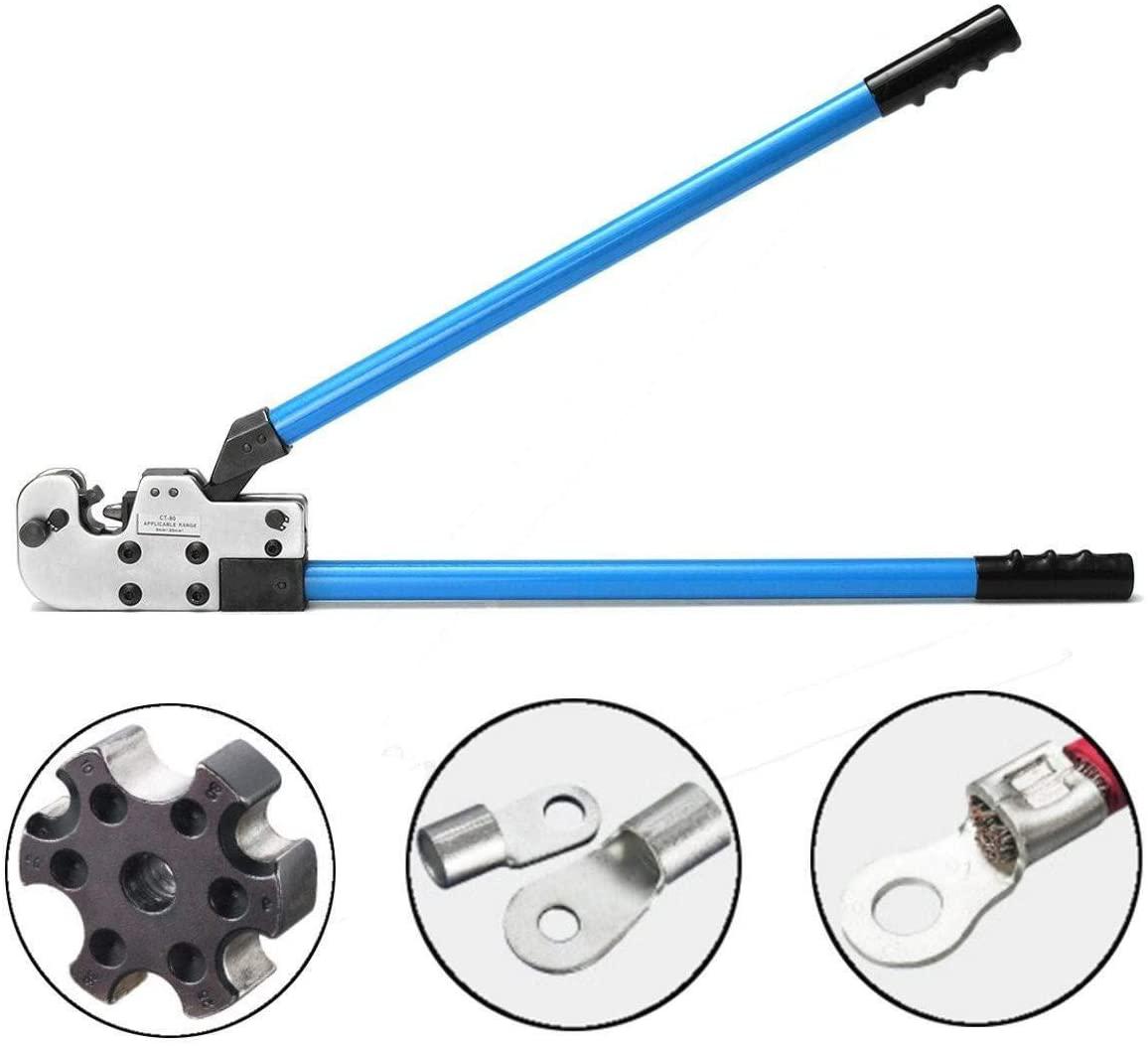 YH-KE Pliers Pliers Hand Tool，Crimping Plier 8-3/0 08-80mm² Terminal Cable Lug Plug Crimper