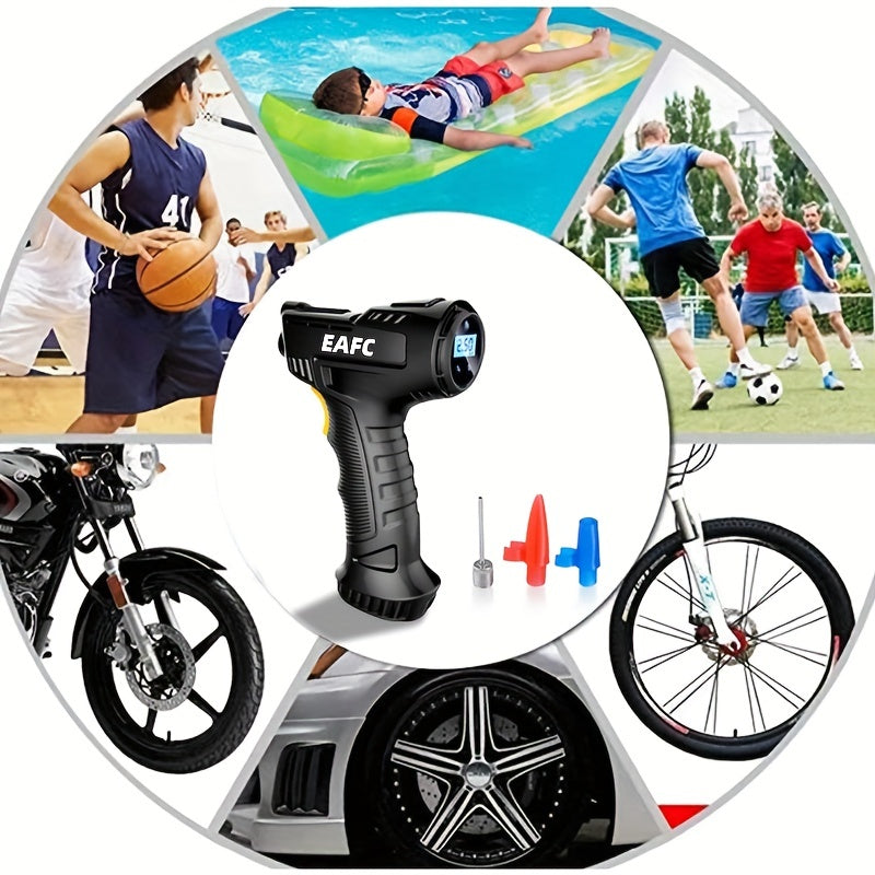 120W Wireless Rechargeable Air Compressor: Portable &amp; Automatic Tire Inflator For Your Car!