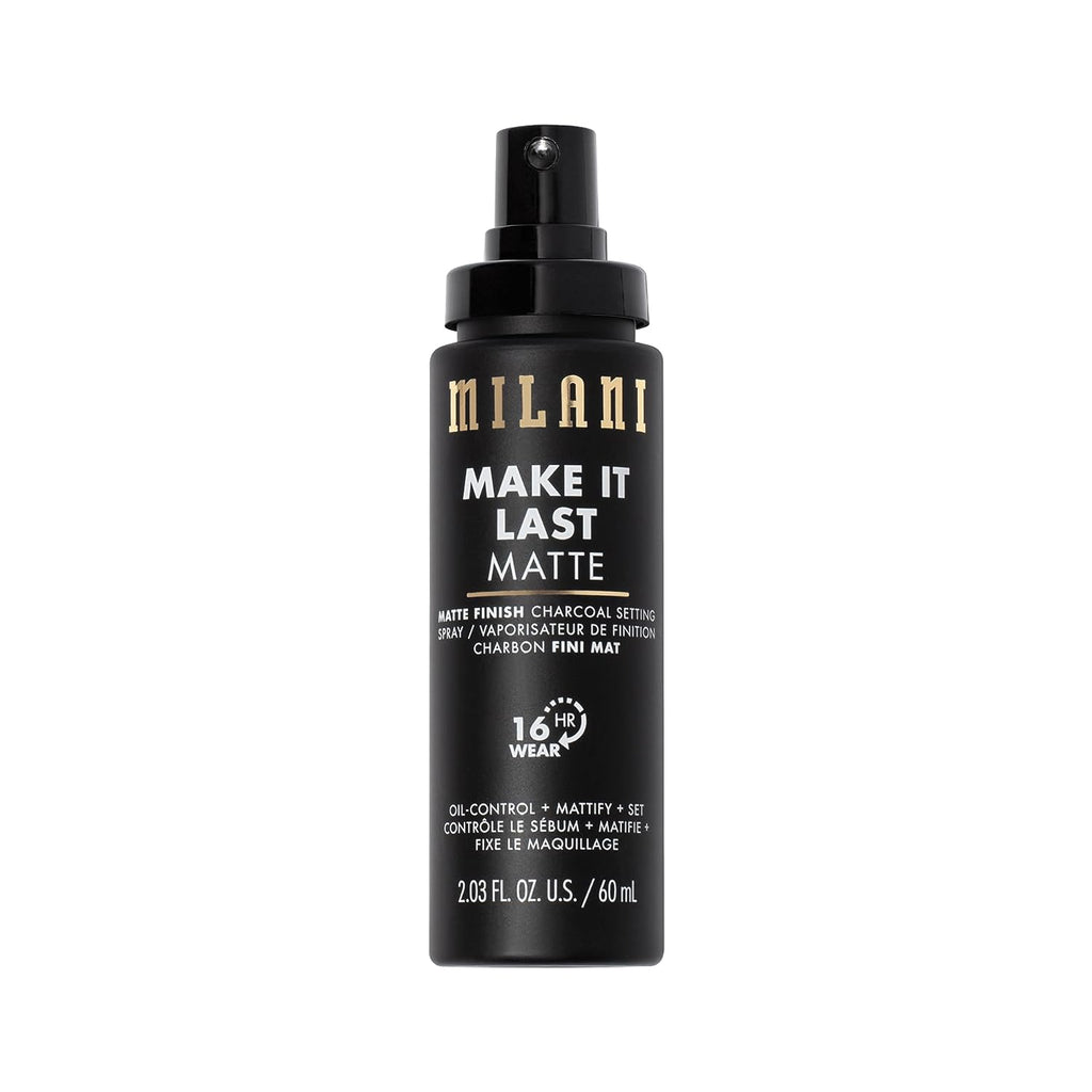 Milani Make it Last Charcoal Matte Setting Spray- (2.03 Fl. Oz.) Cruelty-Free Makeup Primer for Oily Skin - Long Lasting Finishing Spray