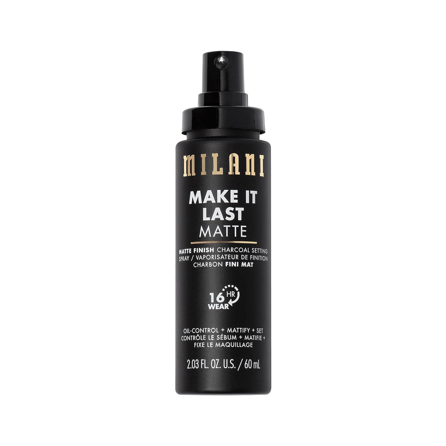 Milani Make it Last Charcoal Matte Setting Spray- (2.03 Fl. Oz.) Cruelty-Free Makeup Primer for Oily Skin - Long Lasting Finishing Spray