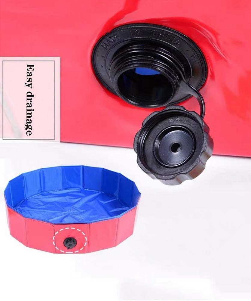 Paddling Pools for Dogs,Foldable Dog Pool PVC Non-Slip Bathing Tub Durable Outdoor Swimming Pool