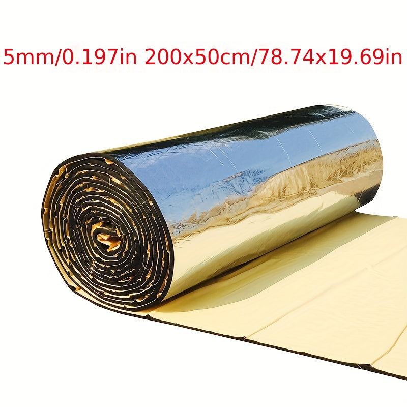 78.74*19.69inch 5/7/10mm Car Sound Insulation Mat, Proofing Deadener Heat Noise Insulation Deadening Mat Hood Closed Cell Foam Accessories