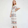 embroidery maxi dress