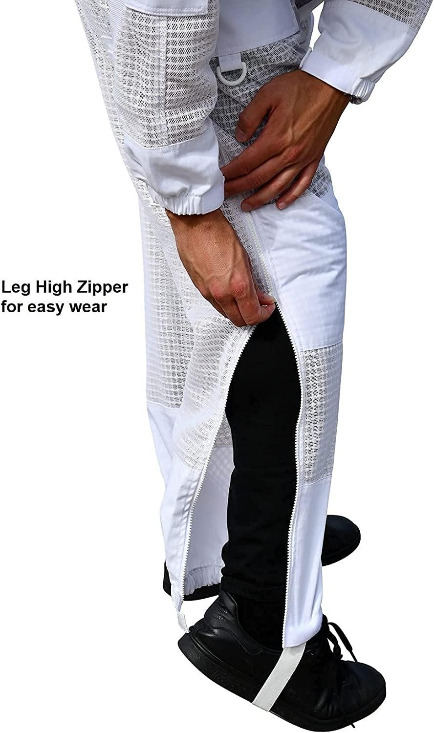 Oz Armour Beekeeping Suit Ventilated Super Cool Air Mesh with Fencing & Round Brim Hat (Extra Large)
