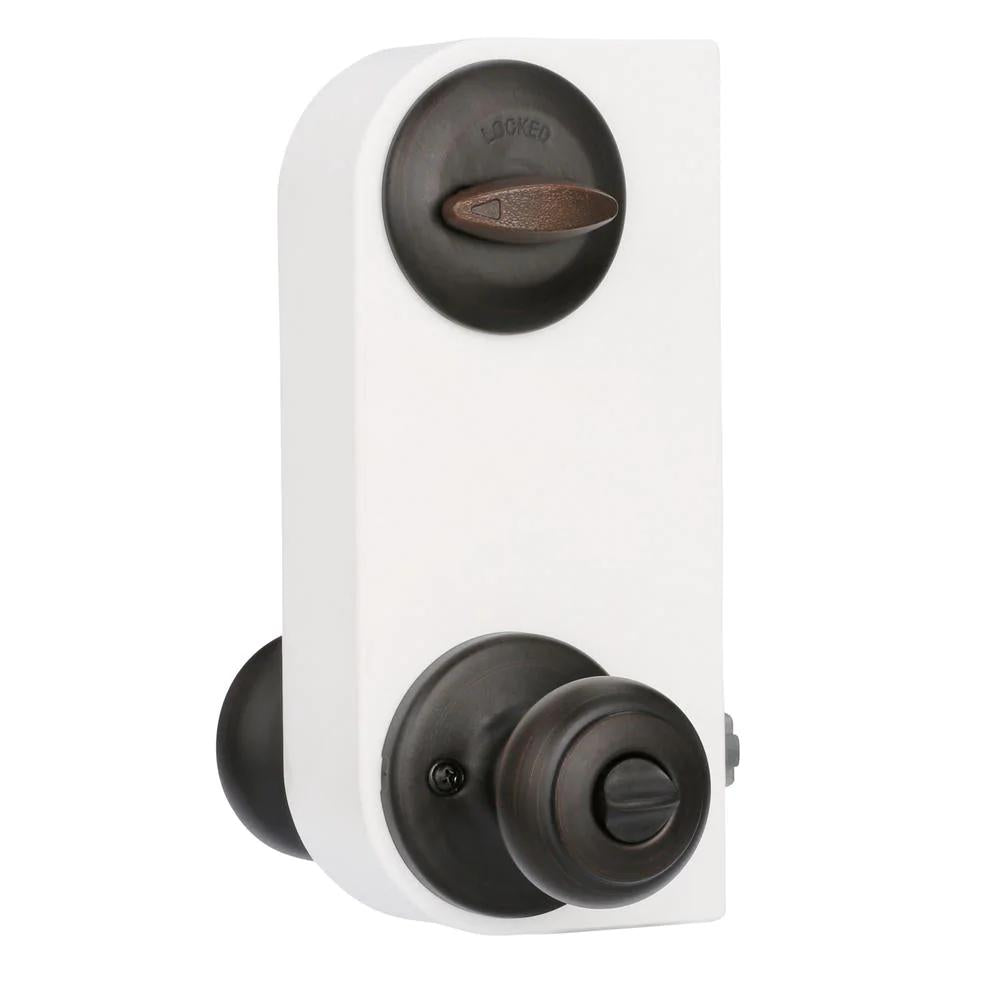 Cove Venetian Bronze Exterior Entry Door Knob and Single Cylinder Deadbolt Combo Pack