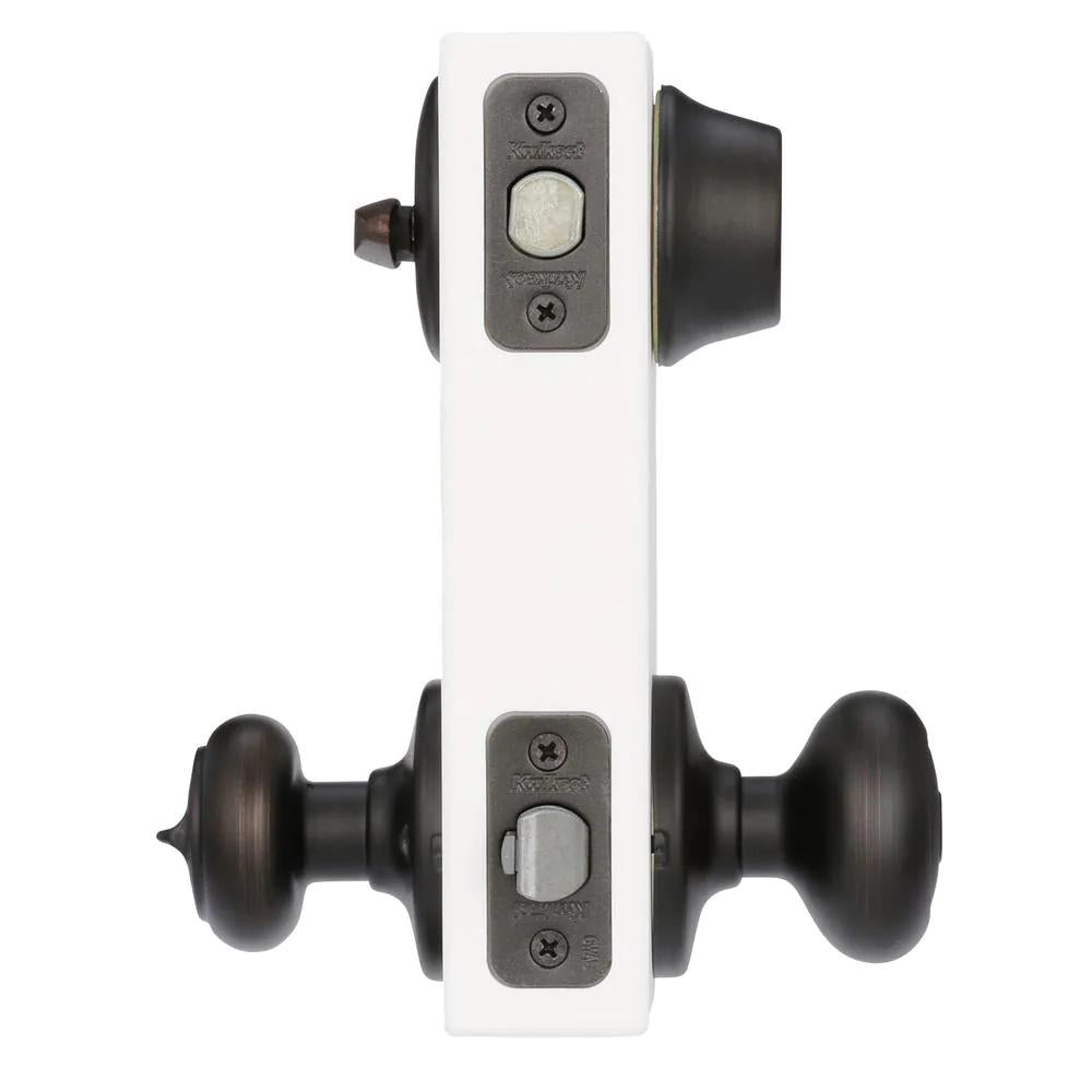 Cove Venetian Bronze Exterior Entry Door Knob and Single Cylinder Deadbolt Combo Pack