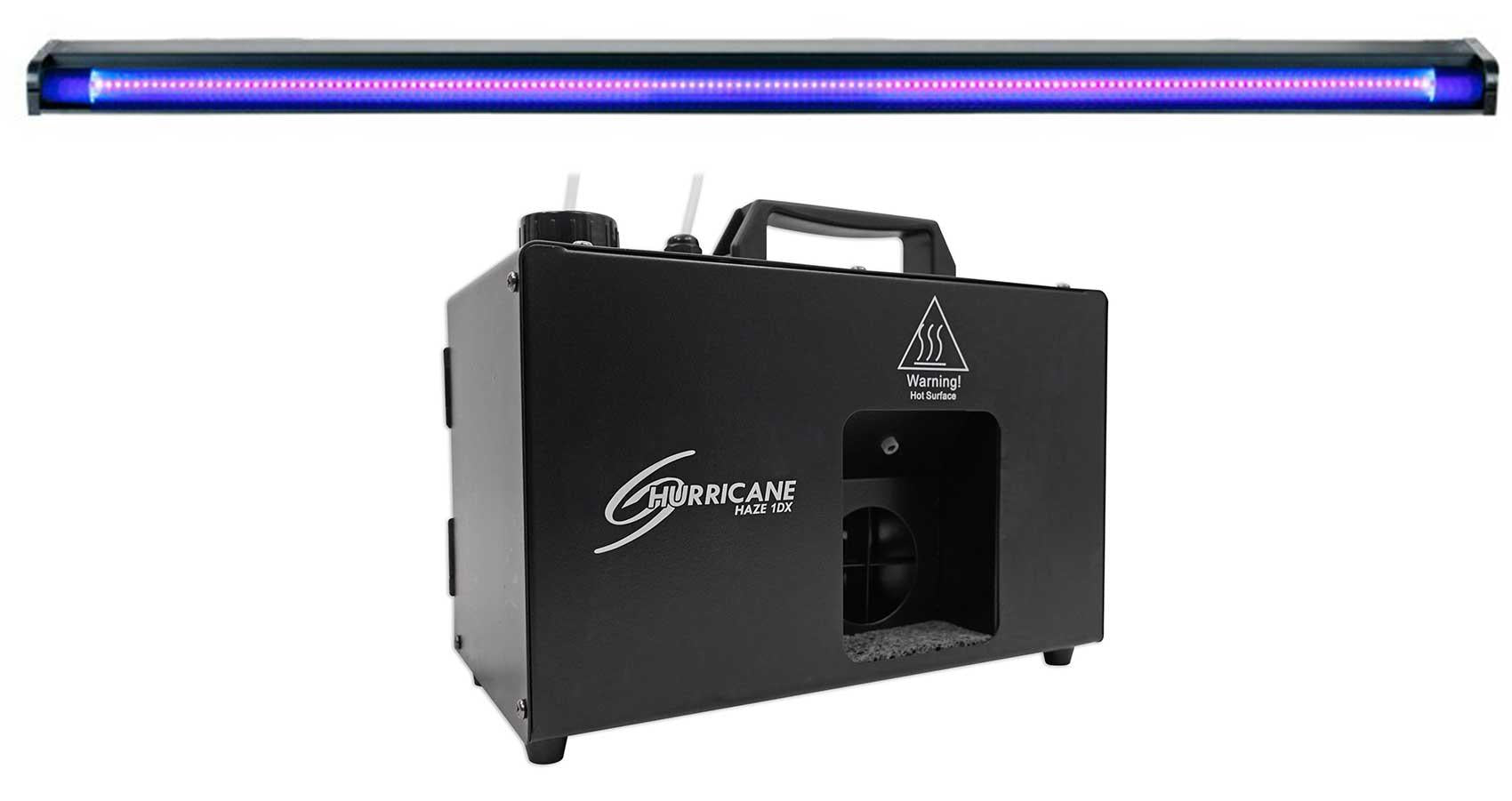 Chauvet DJ Hurricane Haze 1DX DMX  Haze Machine Hazer+48" Black Light Strip