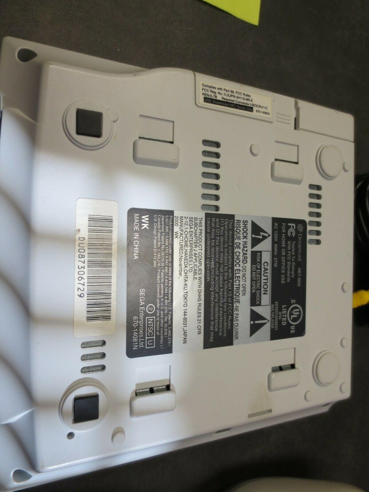 Sega Dreamcast Launch Edition White Console (NTSC) tested