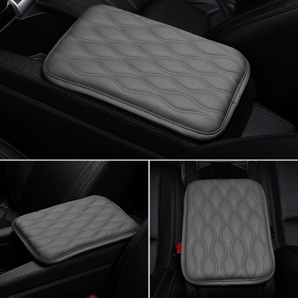 1PC Leather Car Armrest Mat, Universal Interior Auto Armrests StoraBox Mats Dust-proof Cushion Cover Armrest Waterproof Protector