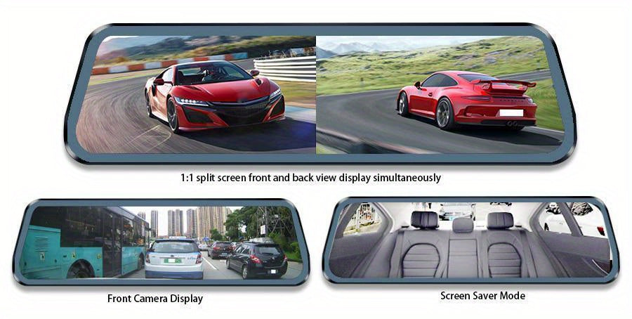 Mirror Camera 1080P For Car Touch Screen Video Recorder Rearview Mirror Dash Cam Front And Rear Camera Mirror DVR