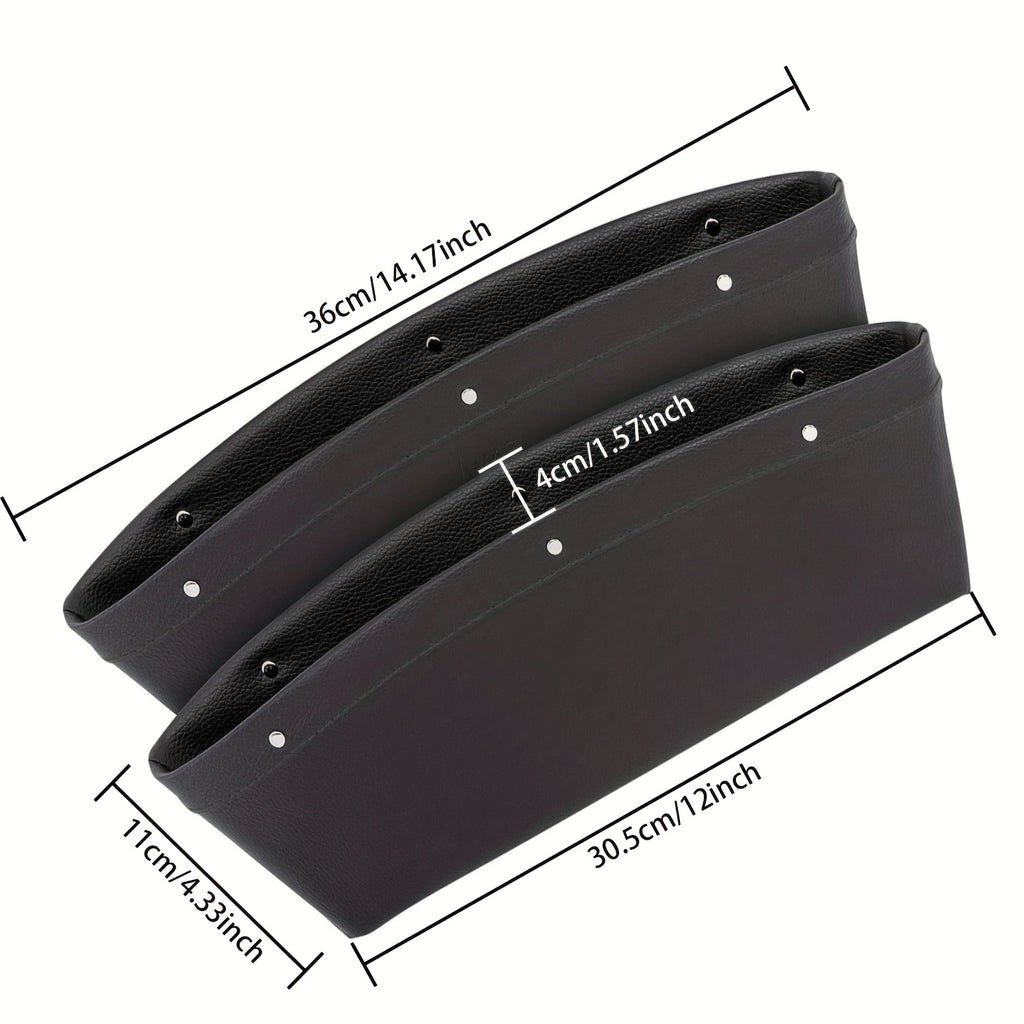 Car Seat Gaps Universal StoraBox Clip Seam Organizer Waterproof Car StoraBag PU Leather Sundries Box For Car