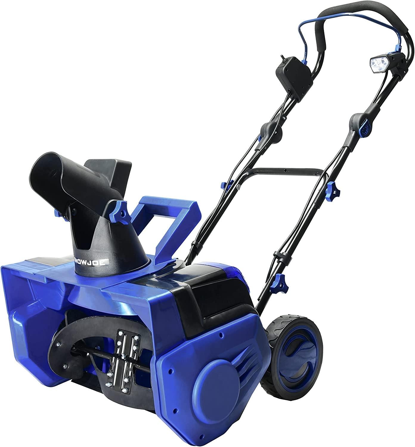 Snow Joe 24V-X2-SB21 48-Volt iON+ Cordless Snow Blower Kit, W/ 2 x 4.0-Ah Batteries and Dual Port Charger, 21 in
