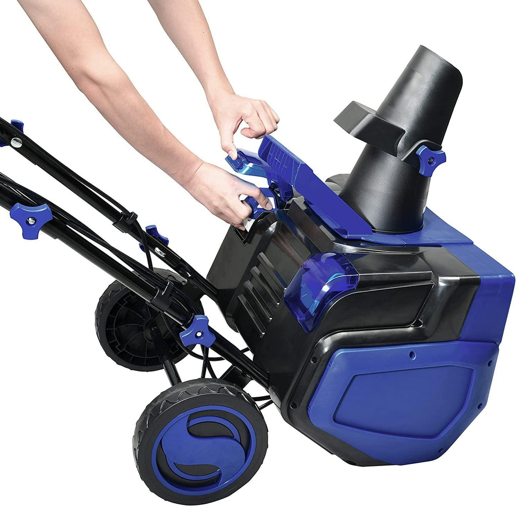 Snow Joe 24V-X2-SB21 48-Volt iON+ Cordless Snow Blower Kit, W/ 2 x 4.0-Ah Batteries and Dual Port Charger, 21 in