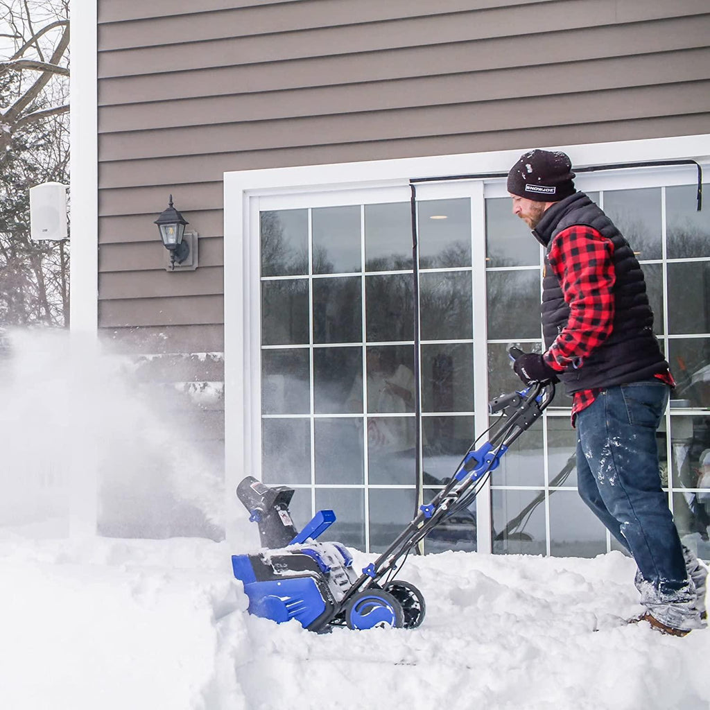 Snow Joe 24V-X2-SB21 48-Volt iON+ Cordless Snow Blower Kit, W/ 2 x 4.0-Ah Batteries and Dual Port Charger, 21 in