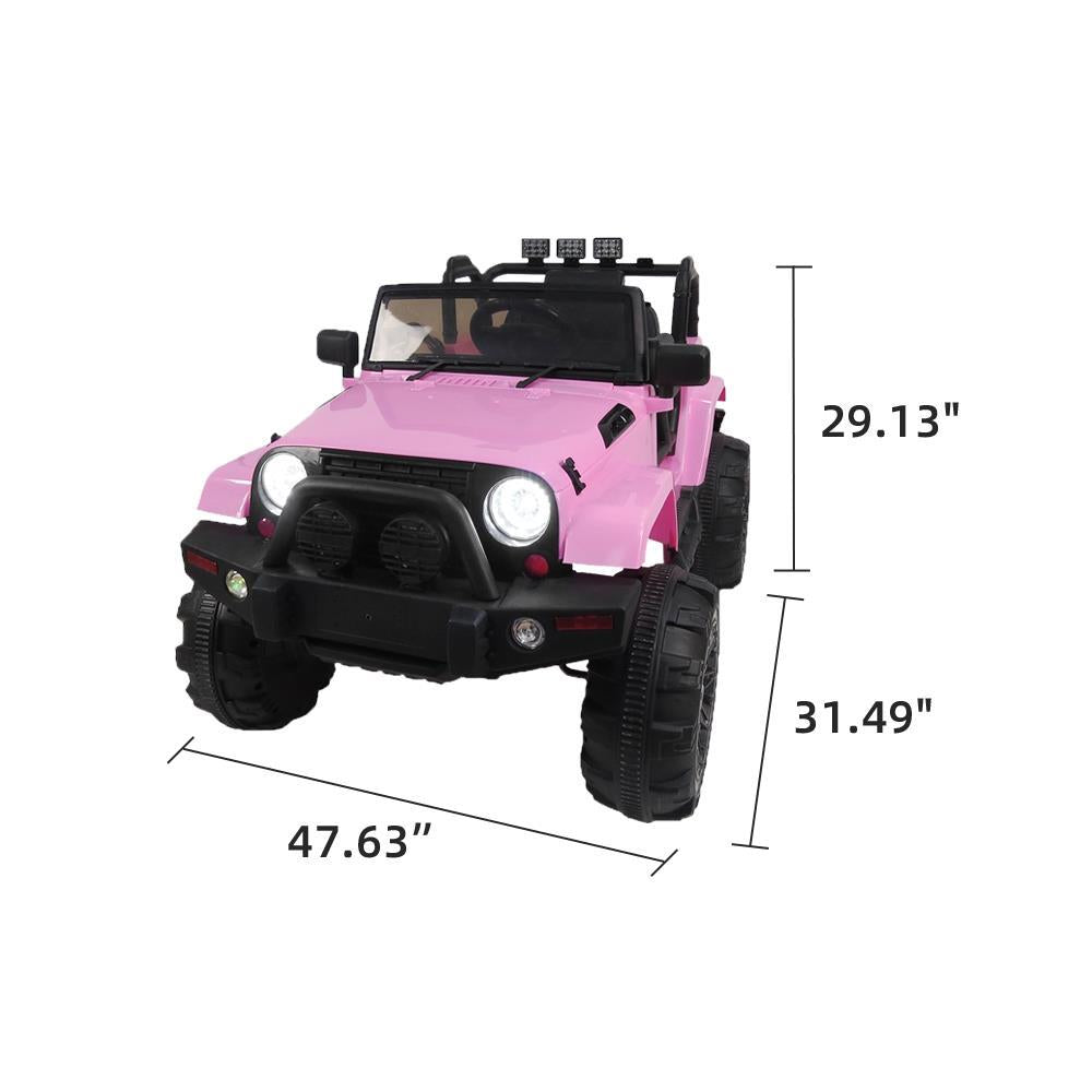Ktaxon Safe Remote Control 12V Battery Operated Kids Ride On Car Pink