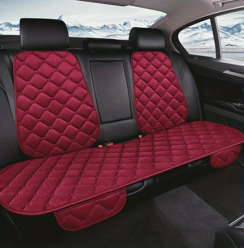Plush Car Seat Cover Rear Cushion Breathable Protector Mat Pad Universal Auto Interior Back Rear Backrest Seat Cushion
