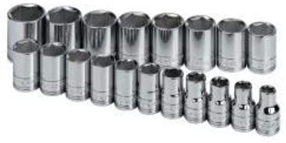 SK 1959 19 Piece 1/2-Inch Drive 6 Point 10-Millimeter to 28-Millimeter Socket Set
