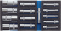 Hazet Socket Set 163-459/15, Square Hollow 12.5 mm (1/2 inch), External hex Traction Profile, Number of Tools: 15, Colour, Size