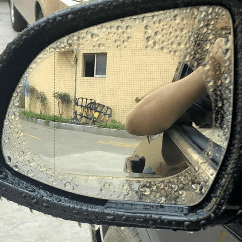 2 Pcs Rainproof Car Rearview Mirror Sticker Anti-fog Protective Film Rain Shield
