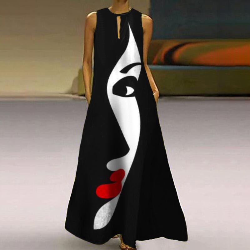 Fashion art painting print dress