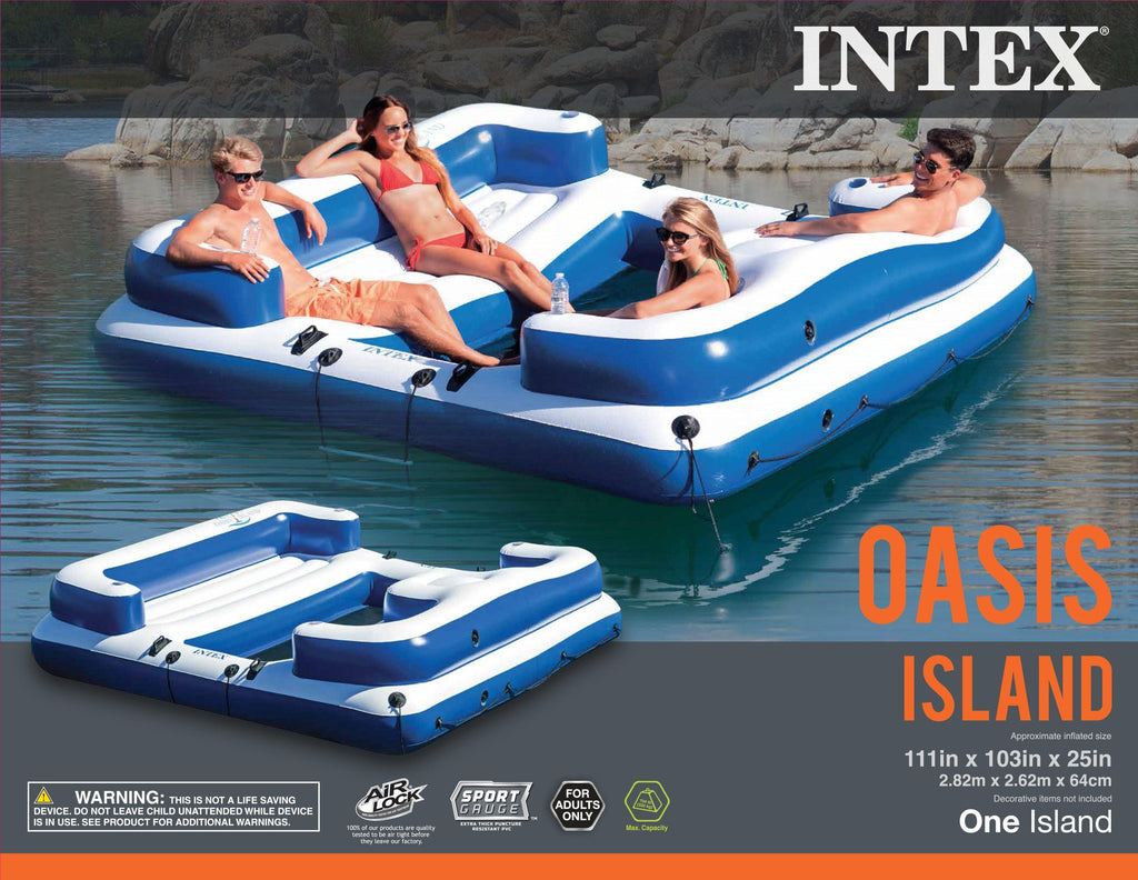 5 Seat Inflatable Lounging Pool Float and Inflatable Giant 5 Person Raft