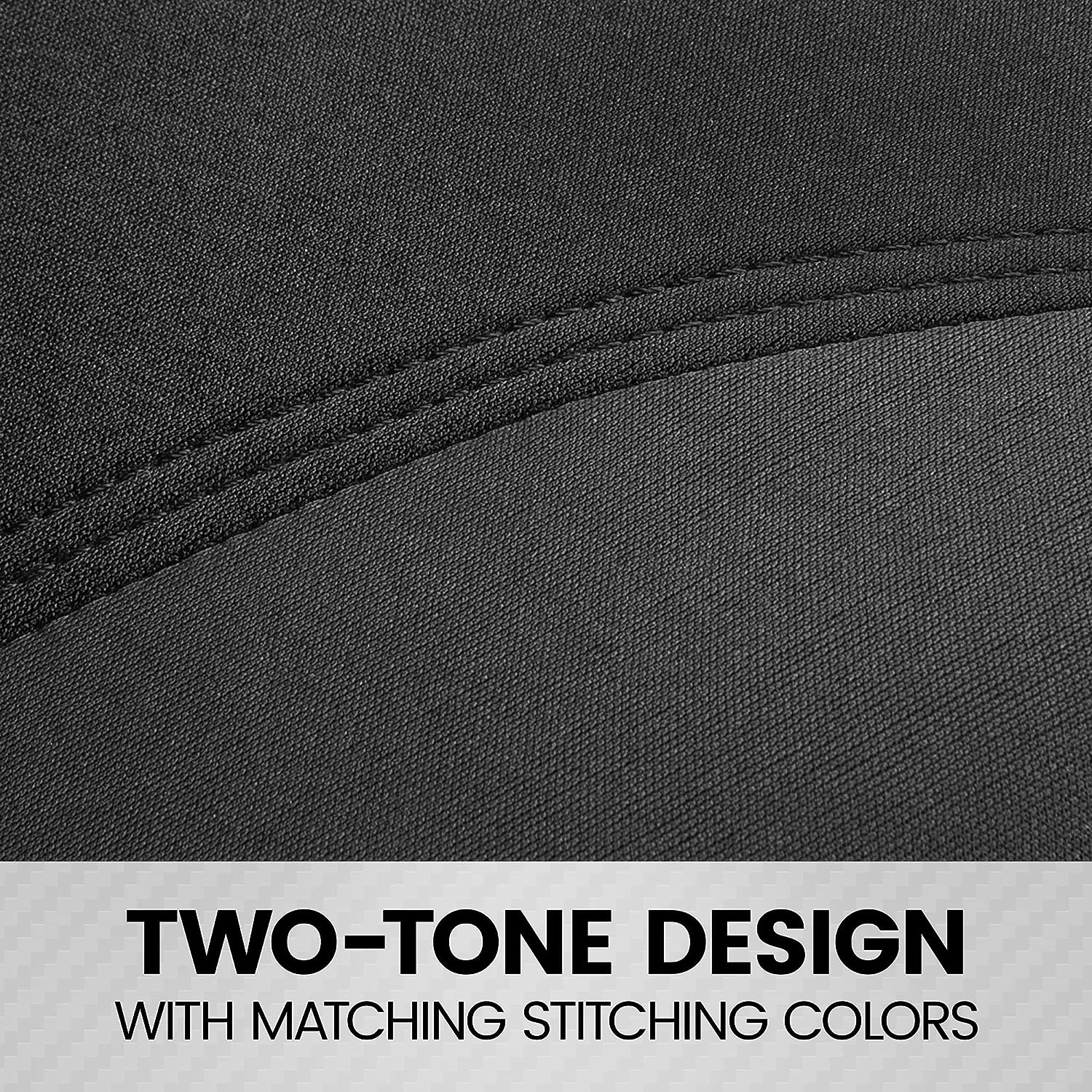 BDK UltraSleek Car Seat Covers, Universal Fit Car Seat Cover Set, Ideal Seat Covers for Cars Trucks SUV, Includes Seat Covers for Front Seats and Rear Bench Seat, Automotive Interior Covers (Black)