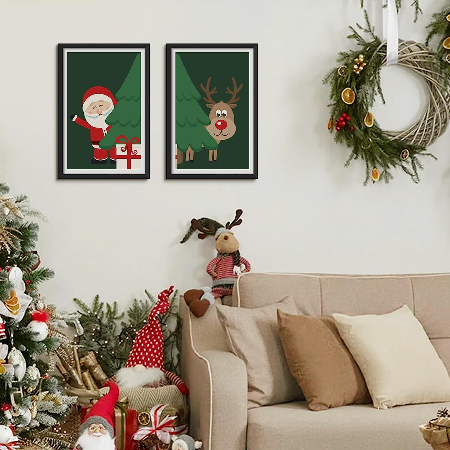 upsimples 12x18 Picture Frame Set of 5,Display Pictures 11x17 with Mat or 12x18 Without Mat, Wall Gallery Photo Frames,Black