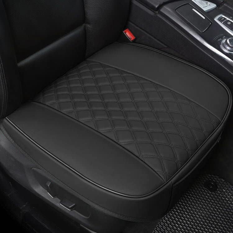 Black Panther PU Car Seat Cover, Front Seat Protector Compatible with 90% Vehicles,Embroidery,Anti-Slip &amp; Full Wrapping Bottom (W 21.26ׄ 20.87 Inch)(1Piece,Black)