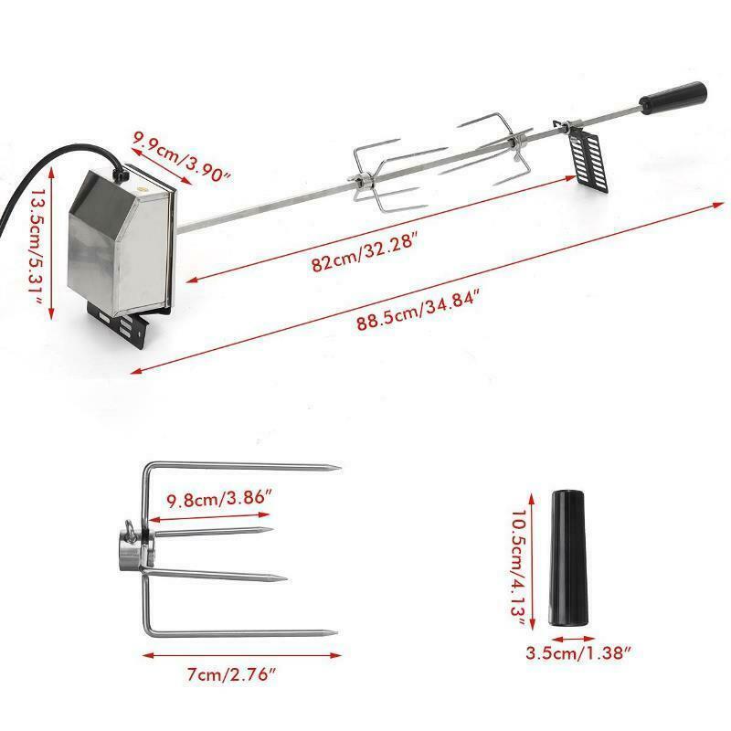 Automatic Electric Grill Rotisserie Meat Fork Roaster Rod Camping Barbecue Tools