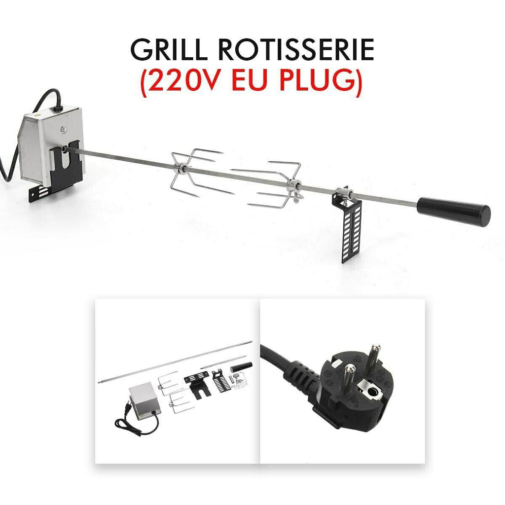 Automatic Electric Grill Rotisserie Meat Fork Roaster Rod Camping Barbecue Tools